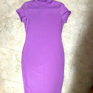 Body con dress in pastel purple